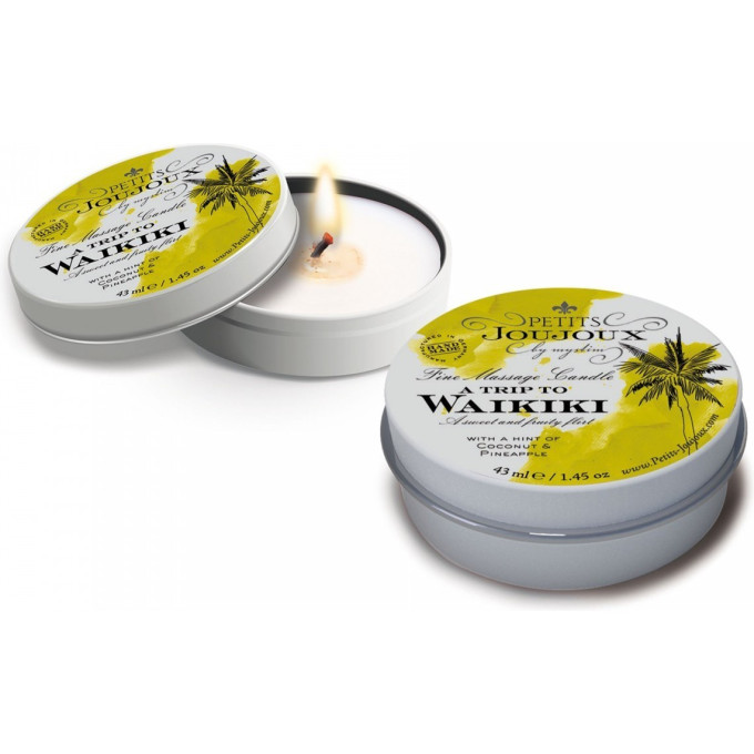 Массажная свеча MYSTIM Petits Joujoux Waikiki Beach, пина-колада, 33 г