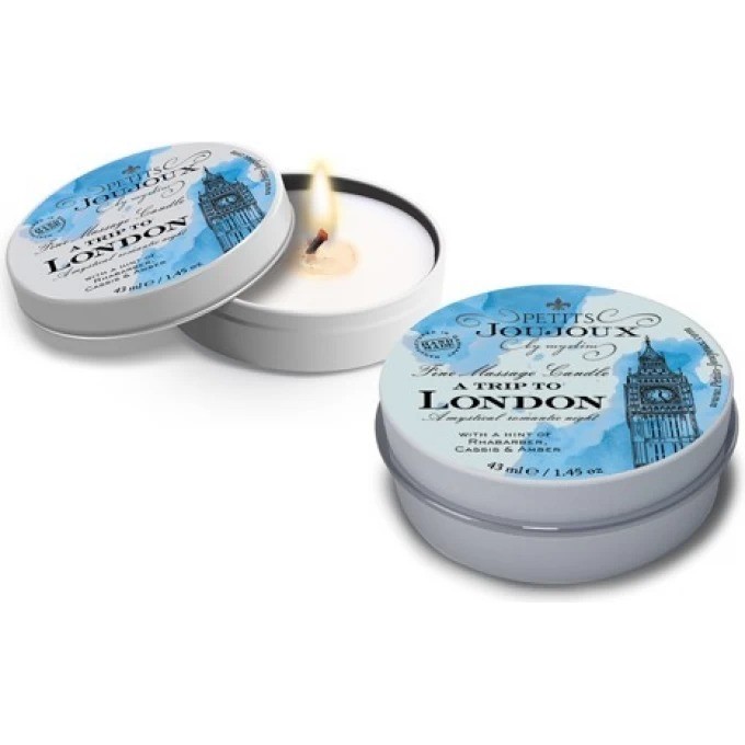 Массажная свеча Petits Joujoux A Trip to London — ревень, амбра, черная смородина, 33 г 46765